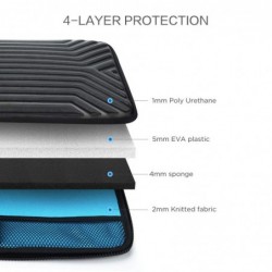 Laptop protective case - hard shell - shockproof - water-resistant - 10" / 13" / 14" / 15.6" / 17"