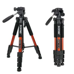 Z666 - professional aluminum camera tripod - portable - with Pan head - for Canon DSLR camera
