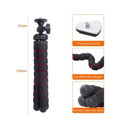 Mini tripod octopus - flexible spider legs - for camera / phone / GoPro / Canon / Nikon / Sony / DSLR