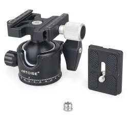 EB36 - tripod ball head - low profile - quick release plate - 15kg