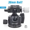 EB36 - tripod ball head - low profile - quick release plate - 15kg