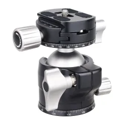 PB40 - tripod ball head - double panoramic - low profile - 360 degree rotatable - for DSLR cameras