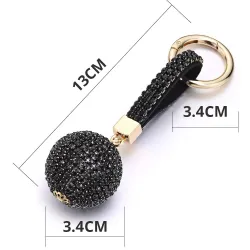Crystal ball - keychain with leather strapKeyrings