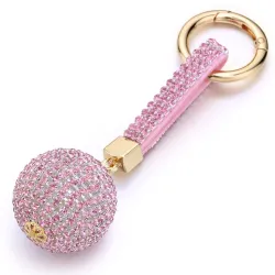 Crystal ball - keychain with leather strapKeyrings