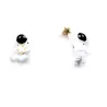 Astronauts with a star - asymmetrical earrings - pendant for necklaceEarrings