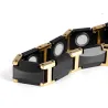Bracelet magnétique - acier tungstène céramique noire - unisexe - radioprotection