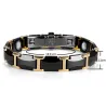 Bracelet magnétique - acier tungstène céramique noire - unisexe - radioprotection