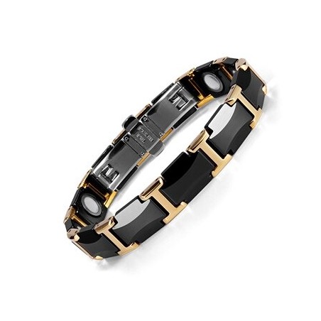 Magnetic bracelet - black ceramic tungsten steel - unisex - radiation protectionScreen Protectors