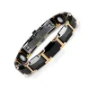 Bracelet magnétique - acier tungstène céramique noire - unisexe - radioprotection
