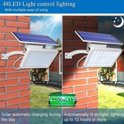 Outdoor garden wall light - waterproof solar lamp - adjustable - 48 LED