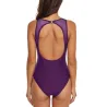 One piece mesh swimsuit - high neck - backless