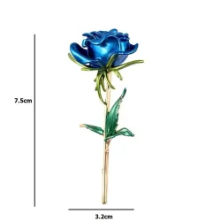 Elegant brooch - enamel rose