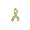 Breast cancer support - crystal brooch