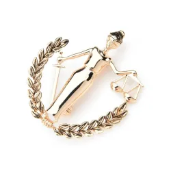 Gold Silver Color Libra Constellation Brooches Women Metal Party Banquet Brooch Pins Gifts