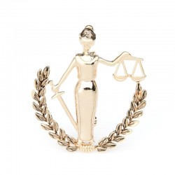 Gold Silver Color Libra Constellation Brooches Women Metal Party Banquet Brooch Pins Gifts