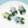 Trendy enamel lilac flower broochBrooches
