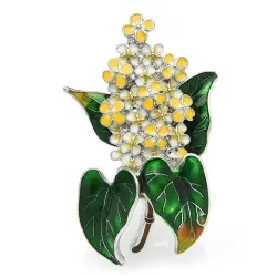 Trendy enamel lilac flower broochBrooches