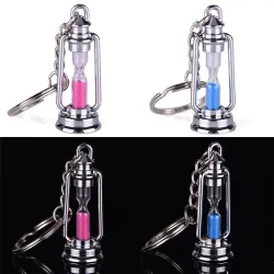 Lampe en métal - sablier - porte-clés pour couples - 2 pièces
