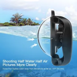 Diving dome port - dual-handheld - waterproof lens cover - for GoPro Hero 8 Black - 6 inchProtection