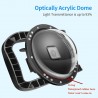 Diving dome port - dual-handheld - waterproof lens cover - for GoPro Hero 8 Black - 6 inch