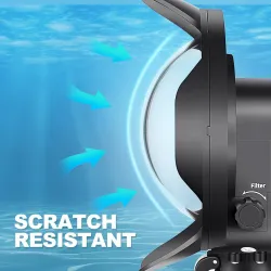 Diving dome port - waterproof filter case - switchable - for GoPro Hero 7 6 5 Black