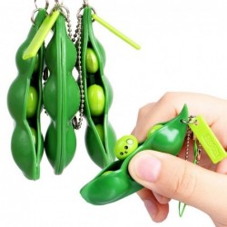 Squeezable peas - anti stress fidget toy - with keychain