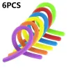Rubber noodle - elastic rope - anti-stress toy - fidget - 6 pieces