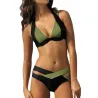 Sexy two-piece bikini set - neck tied-up - two-color