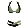 Sexy two-piece bikini set - neck tied-up - two-color