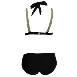 Sexy two-piece bikini set - neck tied-up - two-color