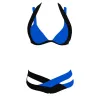 Sexy two-piece bikini set - neck tied-up - two-color