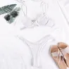 Sexy ribbed bikini set - Brazilian style - with push upBeachwear