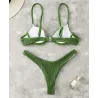 Sexy ribbed bikini set - Brazilian style - with push upBeachwear