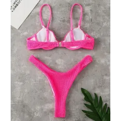 Sexy ribbed bikini set - Brazilian style - with push upBeachwear