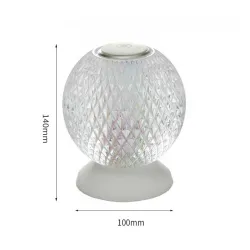 Italian night lamp - round crystal ball - USB - touch sensor