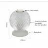 Italian night lamp - round crystal ball - USB - touch sensor
