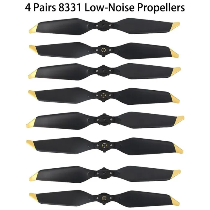 8331F - hélices - faible bruit - libération rapide - pour DJI Mavic Pro / Mavic Pro Platinum - 4 paires