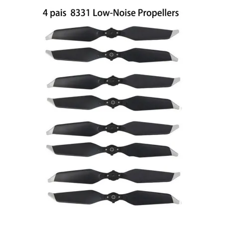8331F - hélices - faible bruit - libération rapide - pour DJI Mavic Pro / Mavic Pro Platinum - 4 paires