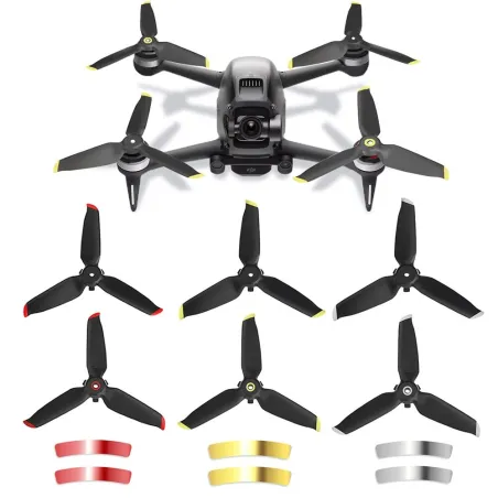 Hélices à trois feuilles - libération rapide - réduction du bruit - pour DJI FPV Combo Drone