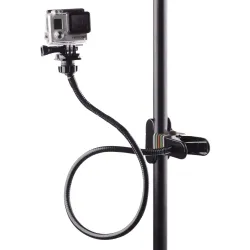 Clamp clip mount - selfie stick - adjustable - flexible extension - for GoPro Hero 9/8/7/6/5/4/2/Session DJI OSMO Action Xiaomi