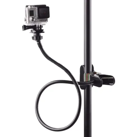Clamp clip mount - selfie stick - adjustable - flexible extension - for GoPro Hero 9/8/7/6/5/4/2/Session DJI OSMO Action Xiaomi