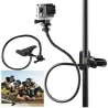 Clamp clip mount - selfie stick - adjustable - flexible extension - for GoPro Hero 9/8/7/6/5/4/2/Session DJI OSMO Action Xiaomi