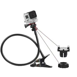 Clamp clip mount - selfie stick - adjustable - flexible extension - for GoPro Hero 9/8/7/6/5/4/2/ DJI OSMO Xiaomi YiMounts
