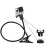 Clamp clip mount - selfie stick - adjustable - flexible extension - for GoPro Hero 9/8/7/6/5/4/2/ DJI OSMO Xiaomi YiMounts