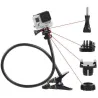 Clamp clip mount - selfie stick - adjustable - flexible extension - for GoPro Hero 9/8/7/6/5/4/2/Session DJI OSMO Action Xiaomi