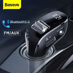 Baseus - FM transmitter - AUX - Bluetooth - dual USB - car charger - handsfree - MP3 player