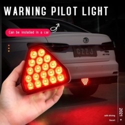 Car warning light - triangle - LED - brake / rear fog light - 12V