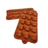 Silicone baking mould - diamond heart shaped - 8 / 15 holes