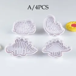 Cookie cutter mold - dinosaurs shaped - 4 pieces