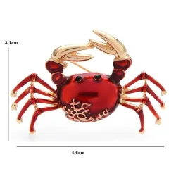 Broche élégante - en forme de crabe